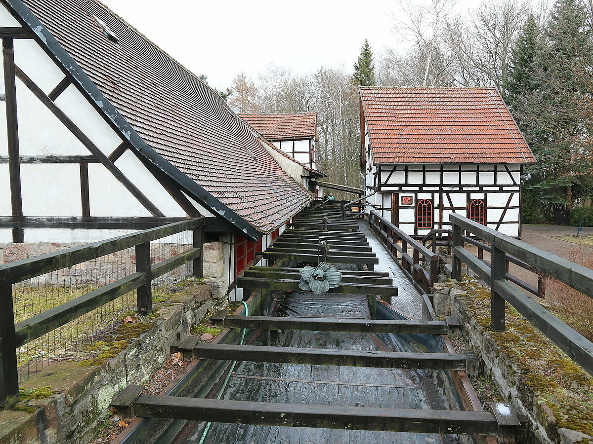 Gerinne für Wasserrad